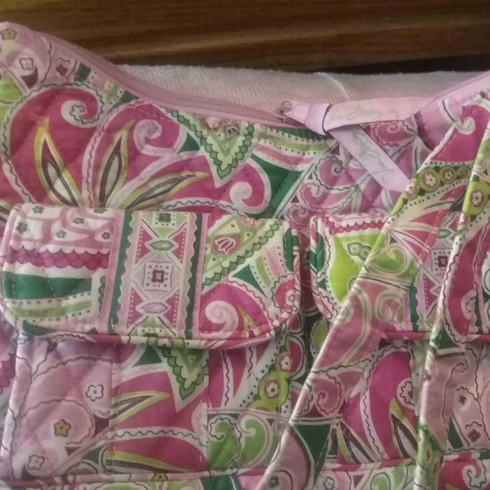 LIKE NEW! Vera Bradley Pinwheel Pink Organizer Bag - Picture 2 of 8